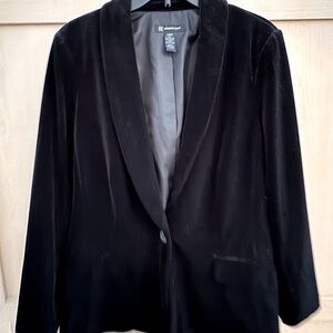 INC Gently Worn Black Velvet Blazer